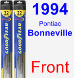 Front Wiper Blade Pack for 1994 Pontiac Bonneville - Hybrid