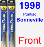 Front Wiper Blade Pack for 1998 Pontiac Bonneville - Hybrid