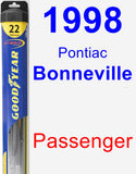 Passenger Wiper Blade for 1998 Pontiac Bonneville - Hybrid