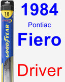 Driver Wiper Blade for 1984 Pontiac Fiero - Hybrid