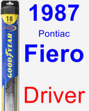 Driver Wiper Blade for 1987 Pontiac Fiero - Hybrid