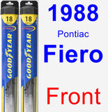 Front Wiper Blade Pack for 1988 Pontiac Fiero - Hybrid