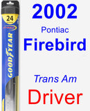 Driver Wiper Blade for 2002 Pontiac Firebird - Hybrid