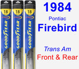 Front & Rear Wiper Blade Pack for 1984 Pontiac Firebird - Hybrid