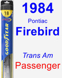 Passenger Wiper Blade for 1984 Pontiac Firebird - Hybrid