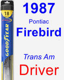 Driver Wiper Blade for 1987 Pontiac Firebird - Hybrid