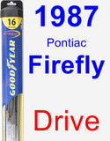 Driver Wiper Blade for 1987 Pontiac Firefly - Hybrid