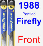 Front Wiper Blade Pack for 1988 Pontiac Firefly - Hybrid