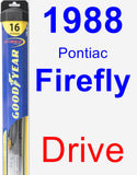 Driver Wiper Blade for 1988 Pontiac Firefly - Hybrid