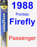 Passenger Wiper Blade for 1988 Pontiac Firefly - Hybrid