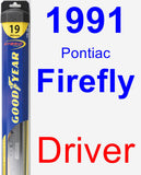 Driver Wiper Blade for 1991 Pontiac Firefly - Hybrid