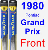 Front Wiper Blade Pack for 1980 Pontiac Grand Prix - Hybrid