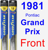 Front Wiper Blade Pack for 1981 Pontiac Grand Prix - Hybrid