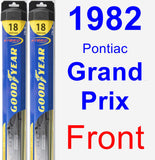 Front Wiper Blade Pack for 1982 Pontiac Grand Prix - Hybrid