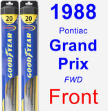 Front Wiper Blade Pack for 1988 Pontiac Grand Prix - Hybrid