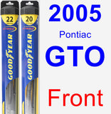 Front Wiper Blade Pack for 2005 Pontiac GTO - Hybrid