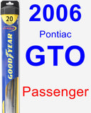 Passenger Wiper Blade for 2006 Pontiac GTO - Hybrid