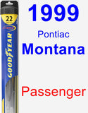 Passenger Wiper Blade for 1999 Pontiac Montana - Hybrid