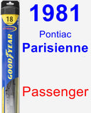 Passenger Wiper Blade for 1981 Pontiac Parisienne - Hybrid