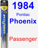 Passenger Wiper Blade for 1984 Pontiac Phoenix - Hybrid