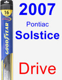 Driver Wiper Blade for 2007 Pontiac Solstice - Hybrid