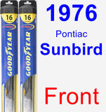 Front Wiper Blade Pack for 1976 Pontiac Sunbird - Hybrid