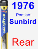 Rear Wiper Blade for 1976 Pontiac Sunbird - Hybrid