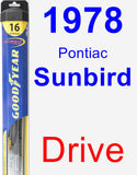 Driver Wiper Blade for 1978 Pontiac Sunbird - Hybrid