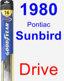 Driver Wiper Blade for 1980 Pontiac Sunbird - Hybrid