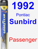 Passenger Wiper Blade for 1992 Pontiac Sunbird - Hybrid