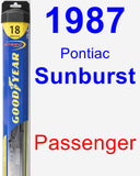 Passenger Wiper Blade for 1987 Pontiac Sunburst - Hybrid