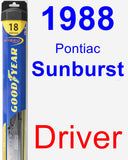 Driver Wiper Blade for 1988 Pontiac Sunburst - Hybrid