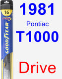 Driver Wiper Blade for 1981 Pontiac T1000 - Hybrid