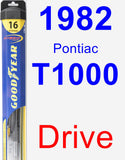 Driver Wiper Blade for 1982 Pontiac T1000 - Hybrid