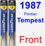 Front Wiper Blade Pack for 1987 Pontiac Tempest - Hybrid