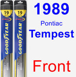 Front Wiper Blade Pack for 1989 Pontiac Tempest - Hybrid