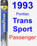 Passenger Wiper Blade for 1993 Pontiac Trans Sport - Hybrid