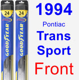 Front Wiper Blade Pack for 1994 Pontiac Trans Sport - Hybrid