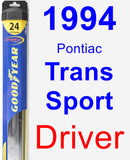 Driver Wiper Blade for 1994 Pontiac Trans Sport - Hybrid