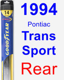 Rear Wiper Blade for 1994 Pontiac Trans Sport - Hybrid