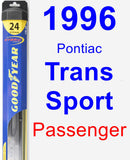 Passenger Wiper Blade for 1996 Pontiac Trans Sport - Hybrid