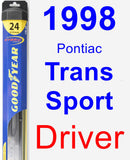 Driver Wiper Blade for 1998 Pontiac Trans Sport - Hybrid