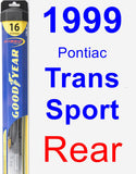 Rear Wiper Blade for 1999 Pontiac Trans Sport - Hybrid