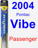 Passenger Wiper Blade for 2004 Pontiac Vibe - Hybrid