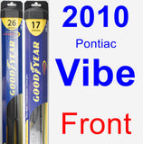 Front Wiper Blade Pack for 2010 Pontiac Vibe - Hybrid