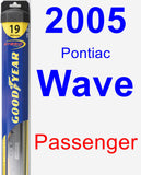 Passenger Wiper Blade for 2005 Pontiac Wave - Hybrid