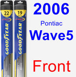 Front Wiper Blade Pack for 2006 Pontiac Wave5 - Hybrid