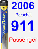 Passenger Wiper Blade for 2006 Porsche 911 - Hybrid