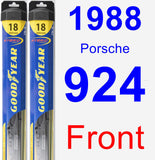 Front Wiper Blade Pack for 1988 Porsche 924 - Hybrid