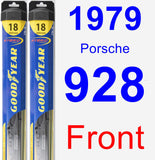 Front Wiper Blade Pack for 1979 Porsche 928 - Hybrid